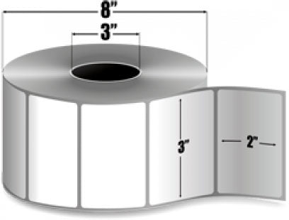 LABEL, PAPER, 3X2IN (76.2X50.8MM); DT, Z-PERFORM 2000D, VALUE COATED, ALL-TEMP A