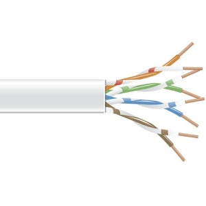 CAT6 550-MHZ STRANDED ETHERNET BULK CABLE - UNSHIELDED (UTP), CM PVC, WHITE, 100