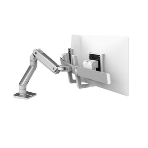 HX DESK DUAL MONITOR ARM POLISHED ALUMINUM