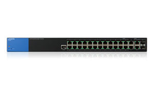 Linksys LGS528P network switch Managed L2/L3 Gigabit Ethernet (10/100/1000) Black 1U Power over Ethernet (PoE)