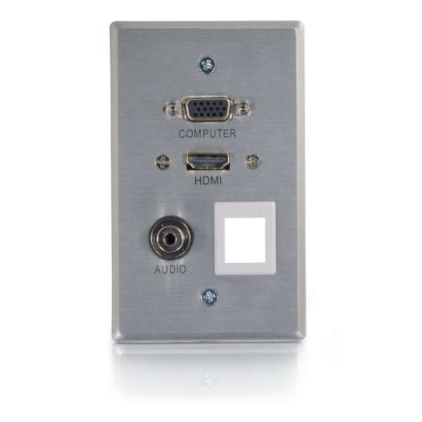 C2G 60138 cable interface/gender adapter HDMI, HD15, 3.5mm RapidRun, HD15, 3.5mm Aluminium