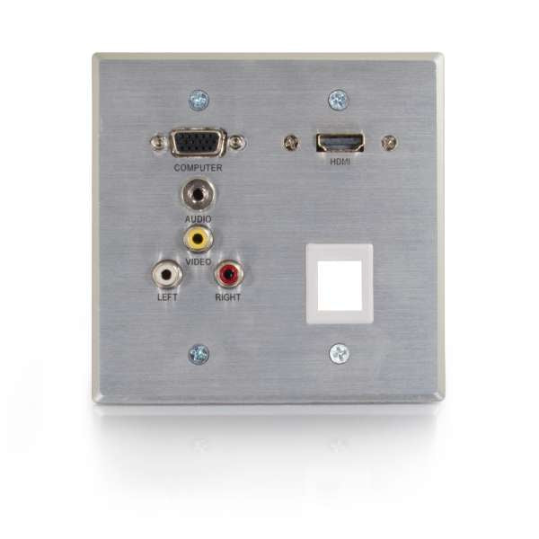 C2G 60134 cable interface/gender adapter HDMI, HD15, 2xRCA, 3.5mm 2xRapidRun Aluminium