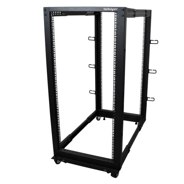 StarTech.com 4POSTRACK25U rack 1200 lbs (544.3 kg) Freestanding rack Black