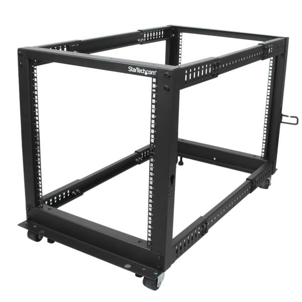 StarTech.com 4POSTRACK12U rack 1200 lbs (544.3 kg) Freestanding rack 12U Black