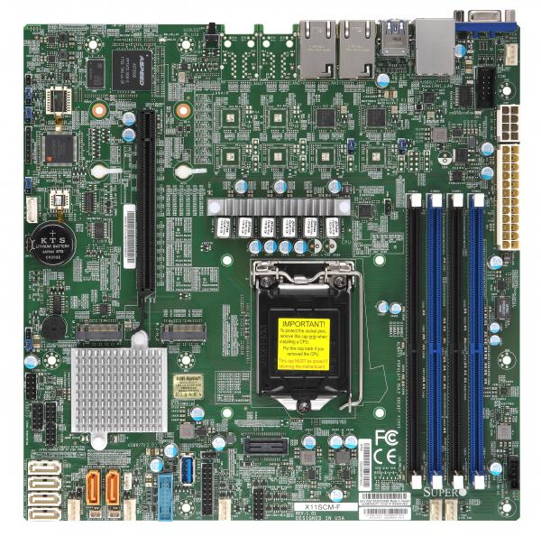 Supermicro Motherboard MBD-X11SCM-F-B Core i3 LGA1151 C246 PCI Express SATA Micro-ATX 128GB DDR4 Bulk Pack