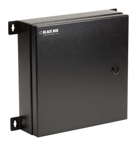RATED FIBER OPTIC WALLMOUNT ENCLOSURE, 2 ADAPTER PANELS