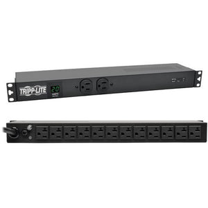 Tripp Lite PDU Metered Isobar Surge 120V 20A 12 5-20R, 2 5-15R L5-20P 1URM