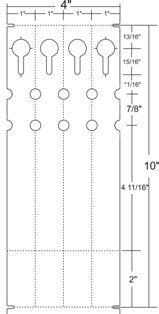 4PK TAG V-MAX POLYOLEFIN 4X10IN