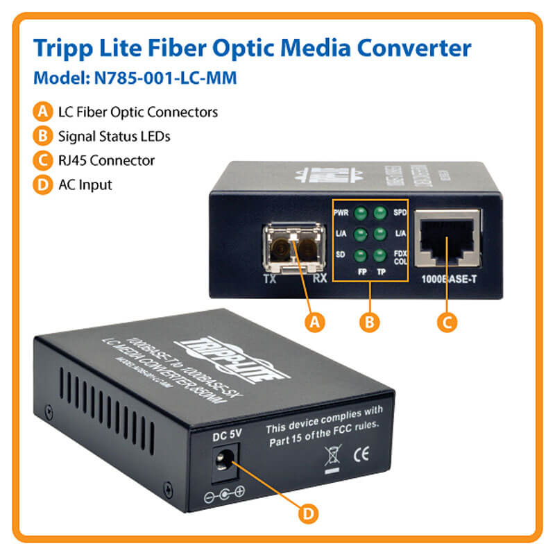 LC MultiMode Fibr Media Cnvrtr
