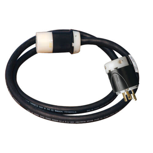 120V SINGLE PHASE WHIP EXTENSION CABLE IN 20 FT. LENGTH WITH L5-20R OUTPUT AND L