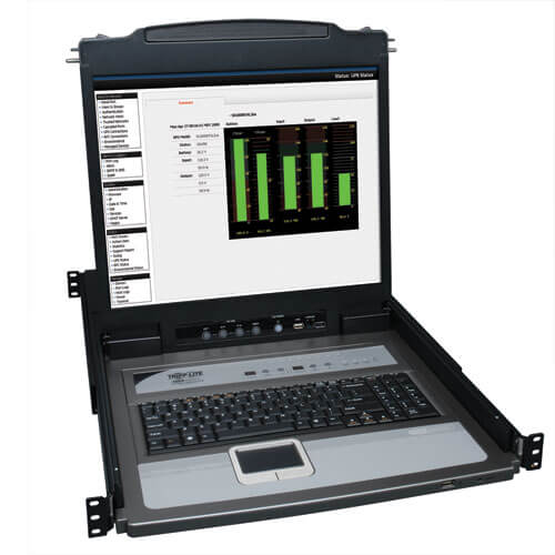 EATON TRIPP LITE SERIES NETDIRECTOR 8-PORT 1U RACK-MOUNT CONSOLE KVM SWITCH WITH