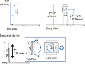 ERGOTRON WORKFIT SINGLE LD MONITOR KIT (WHITE).UPGRADE A WORKFIT TO HOLD AN LCD