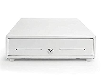 CASH DRAWER, WHITE, 16WX16D, PRINTER DRIVEN, 5BILL-8COIN, 2 MEDIA SLOTS, CABLE I