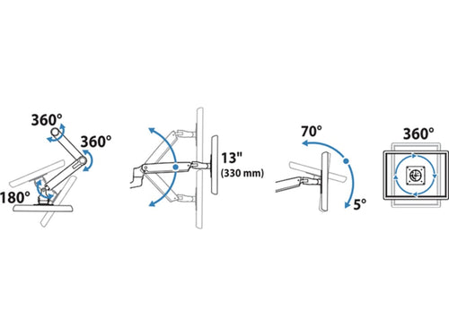 LX ARM, EXTENSION AND COLLAR KIT, BRIGHT WHITE, GRAY ACCENTS