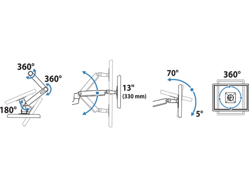 LX ARM, EXTENSION AND COLLAR KIT, BRIGHT WHITE, GRAY ACCENTS