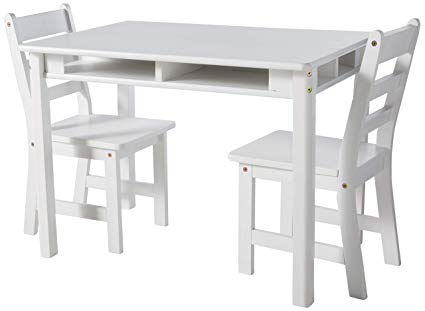 Rect Table Chair Set White