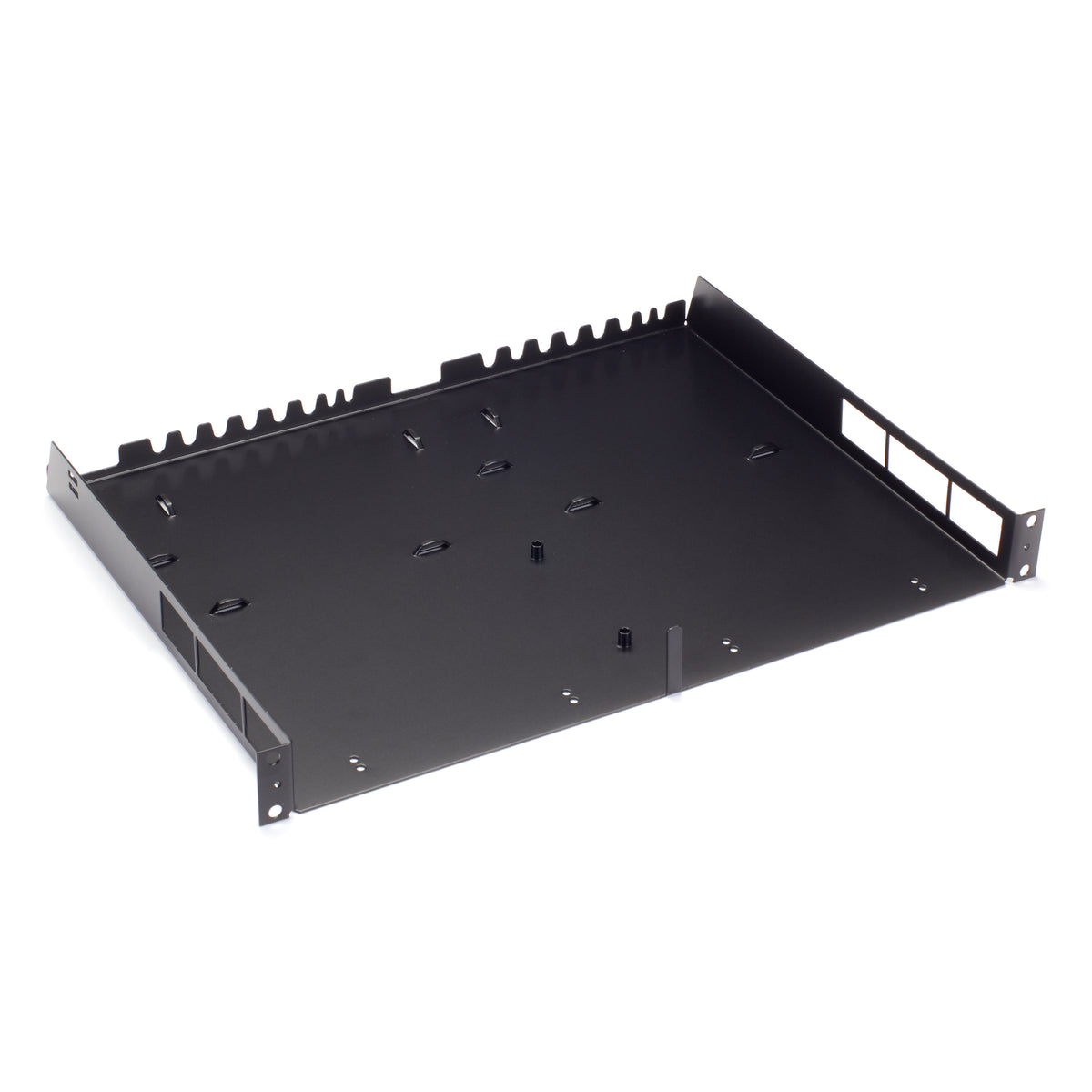 THIS BLACK BOX RACKMOUNT KIT ENABLES MOUNTING ONE OR TWO EMERALD-4K TRANSMITTERS