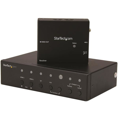 StarTech.com STDHVHDBT AV extender AV transmitter & receiver Black