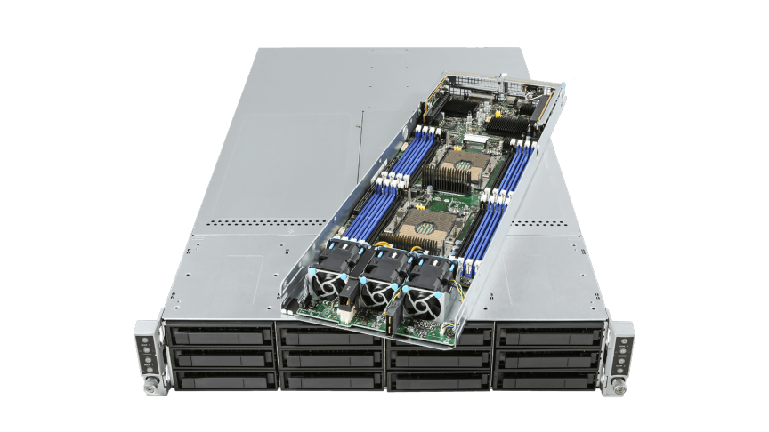 Intel System H2312XXLR3 SERVER CHASSIS Dual 2130W PSUs 12x3.5 inch NO CPU 0GHZ Retail