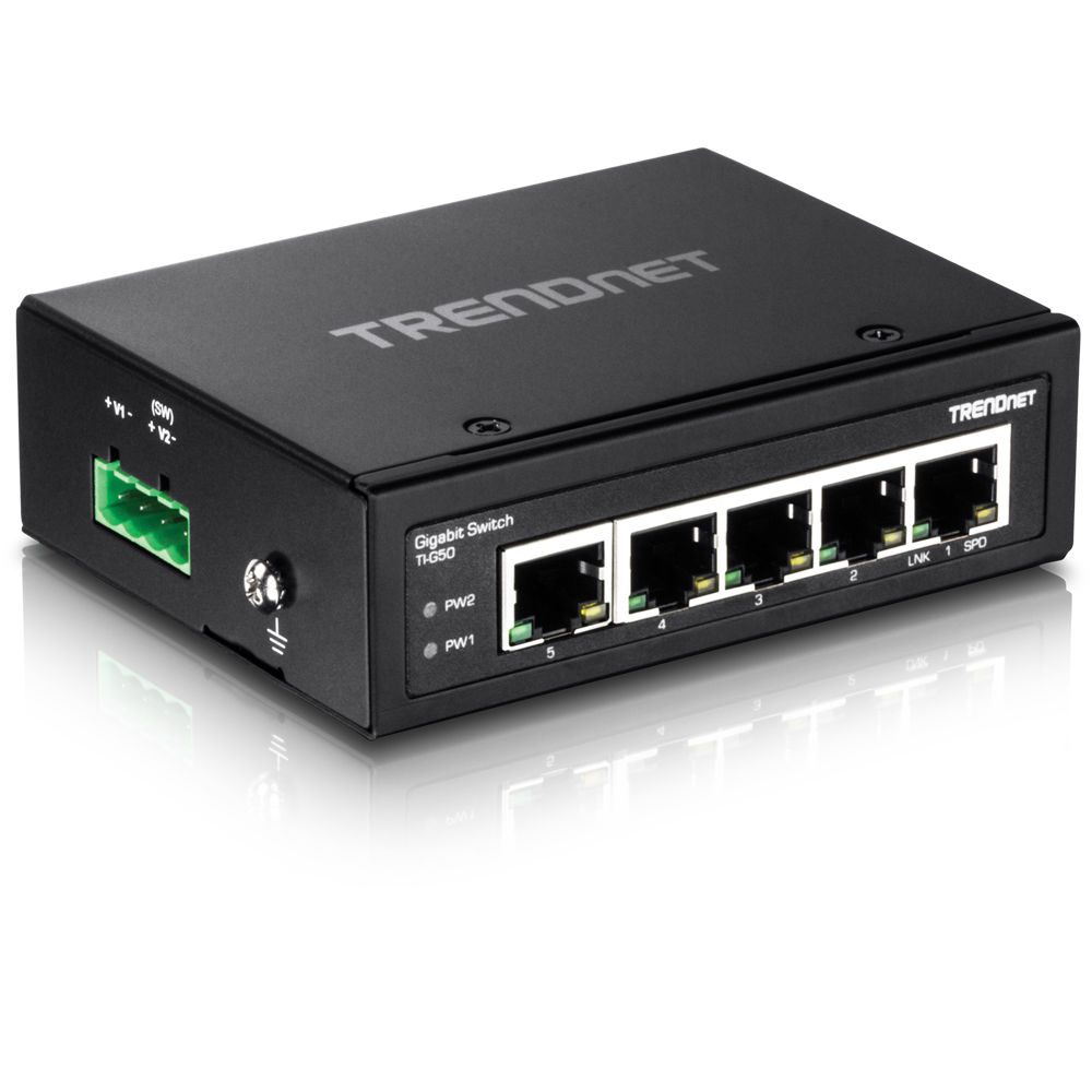 5-PORT HARDENED INDUSTRIAL GIGABIT SWITCH,LIMITED LIFETIME WARRANTY