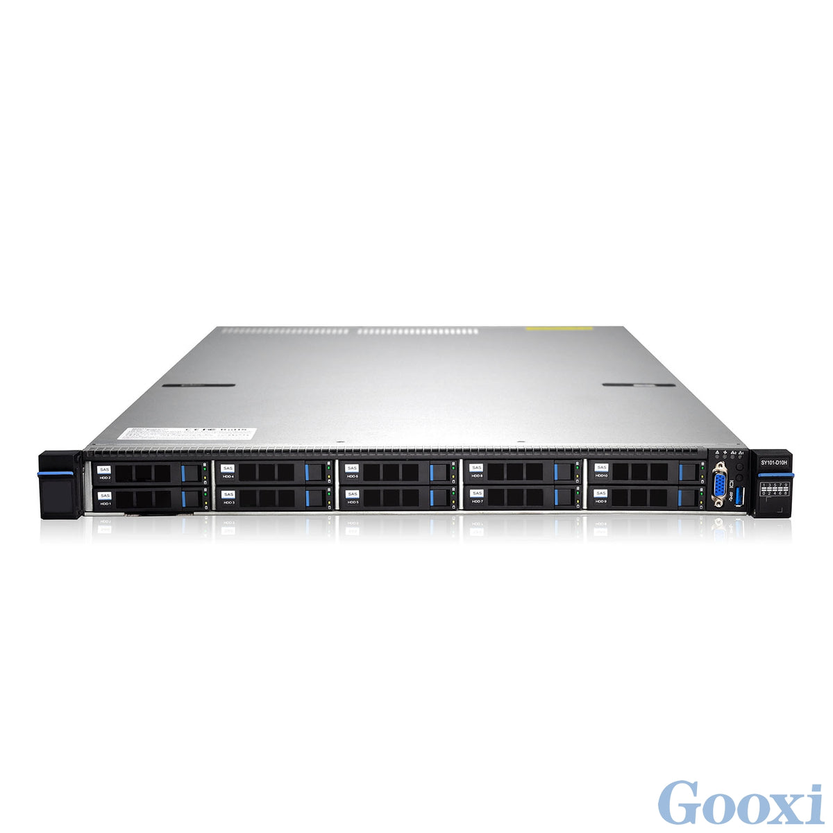 Gooxi Sever SL101-D10R-US 1U 10B Barebone 10x2.5 HS SATA w 12G SAS Backplane