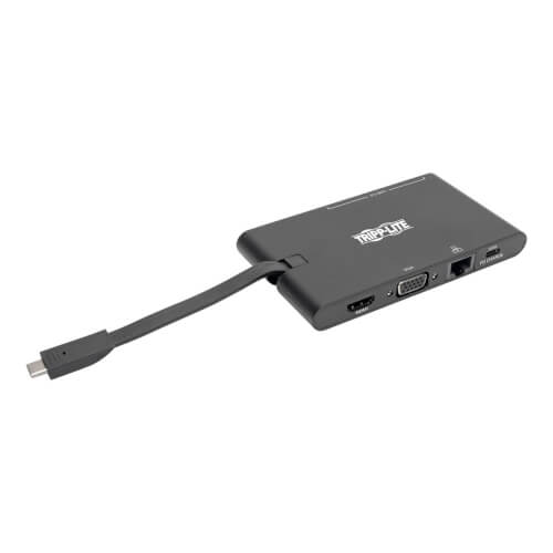 USB C DOCKING STATION W/HDMI, VGA, MDP, USB A, GIGABIT ETHERNET, MEM CARD, 3.5 M