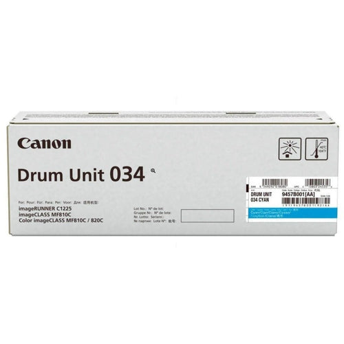 CANON DRUM UNIT 034 CYAN - FOR IMAGECLASS MF820CDN AND MF810CDN - FULL YIELD 34,