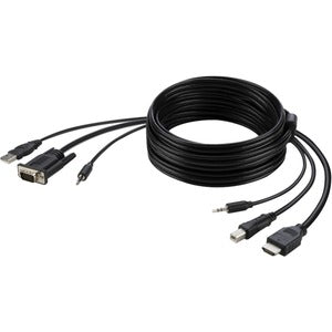 VGA TO HDMI/USB/AUD CBL VGA/HDMI MM, USB A/B, 10