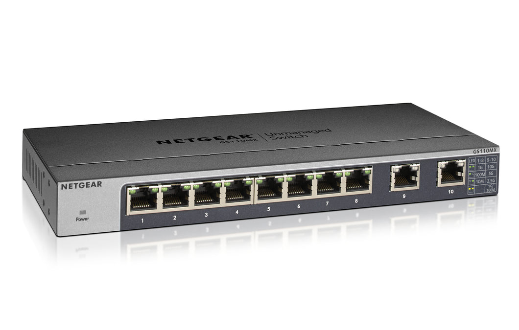 Netgear GS110MX Unmanaged Gigabit Ethernet (10/100/1000) Black