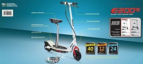 E200S Electric Scooter Wht Red