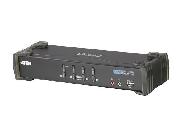 4-PORT MASTERVIEW USB-DVI KVM SWITCH, CABLES INCLUDED