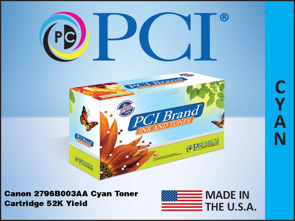 PCI CANON 2796B003AA CYAN TONER CTG 52K
