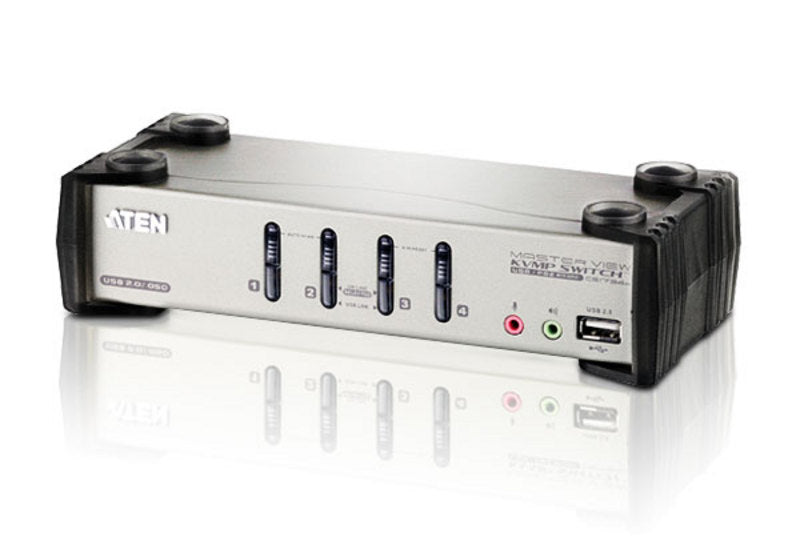 4-PORT USB2.0 KVMP SWITCH WITH AUDIO SUPPORT, CABLES INCLUDED, USB 2.0 PERIPHERA