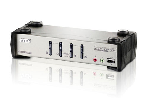 4-PORT USB2.0 KVMP SWITCH WITH AUDIO SUPPORT, CABLES INCLUDED, USB 2.0 PERIPHERA
