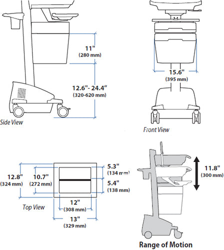 ERGOTRON STYLEVIEW 43/44 ENVELOPE DRAWER.ADD THIS DRAWER TO A STYLEVIEW CART FOR