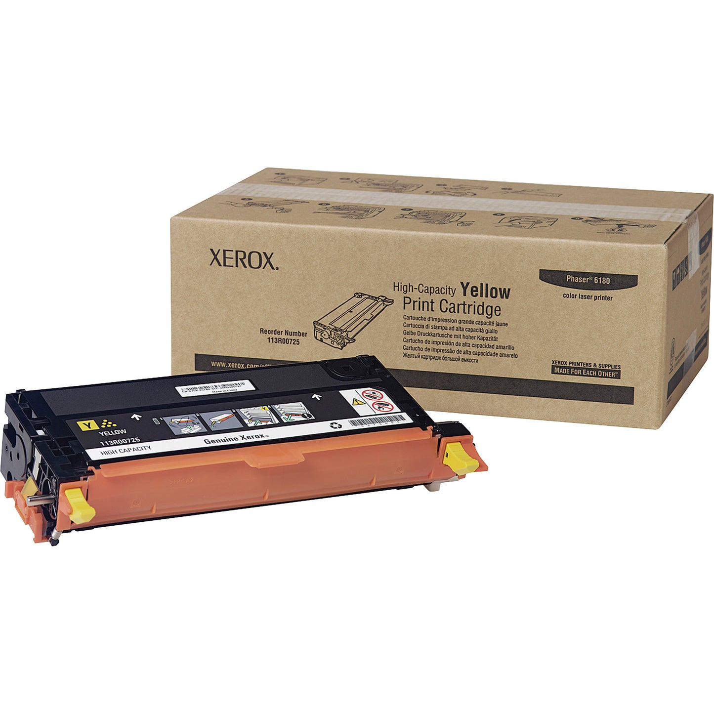 YELLOW HIGH CAPACITY PRINT CARTRIDGE; PHASER 6180 SERIES FOR PHASER 6180MFP