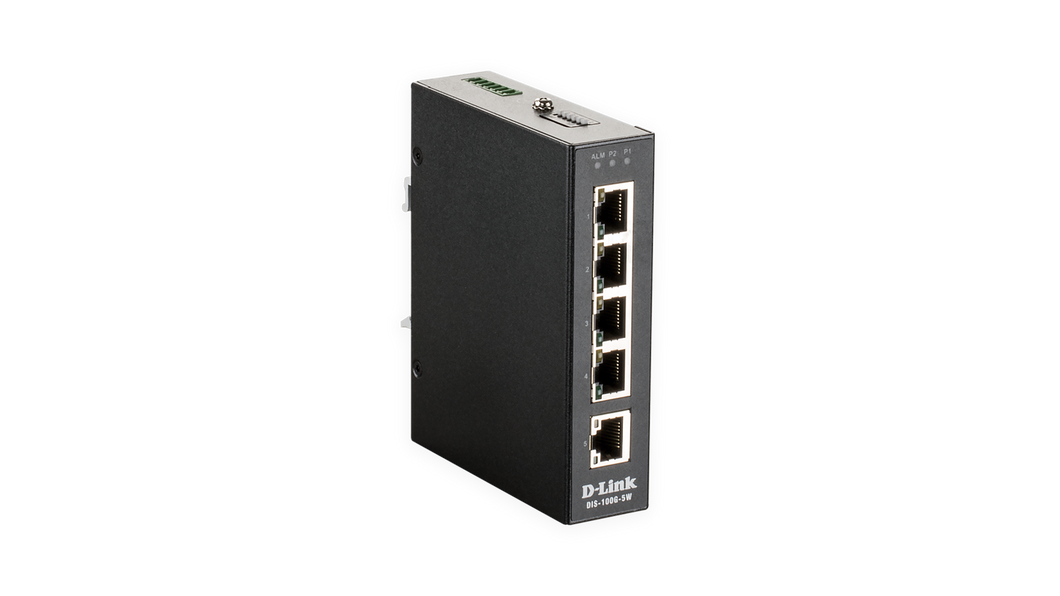 D-Link NT DIS-100G-5W 5-Port UNMNGD Industrial Switch -40C to +75C Brown box