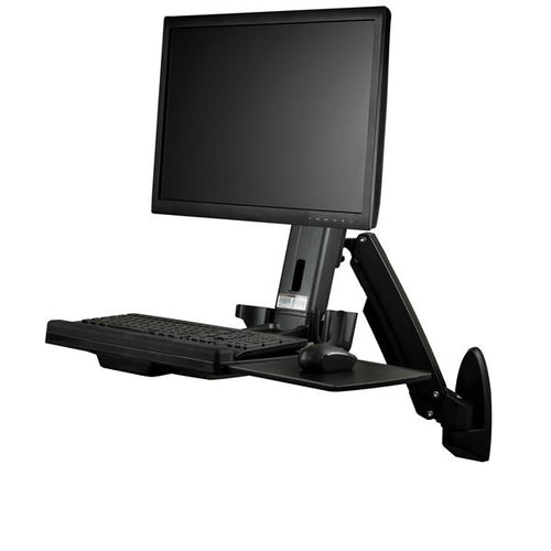 StarTech.com Wall-Mounted Sit-Stand Desk - Single Monitor