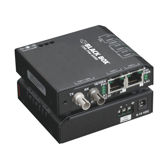 HRD SWT 2-10/100 RJ45 1-100 ST 220VAC