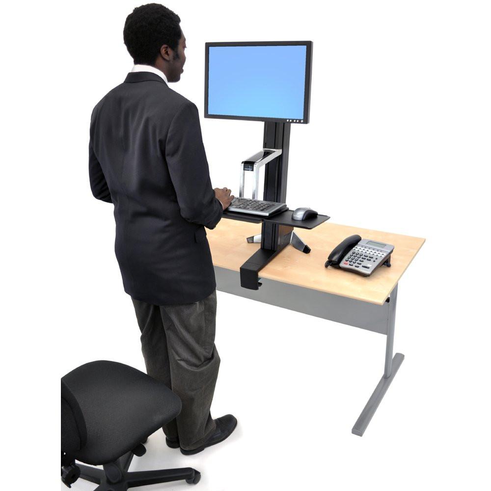 Ergotron WorkFit-S Single LD Sit-Stand Workstation Standing Desk