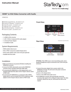 HDMI TO VGA CONVERTER HDMI TO