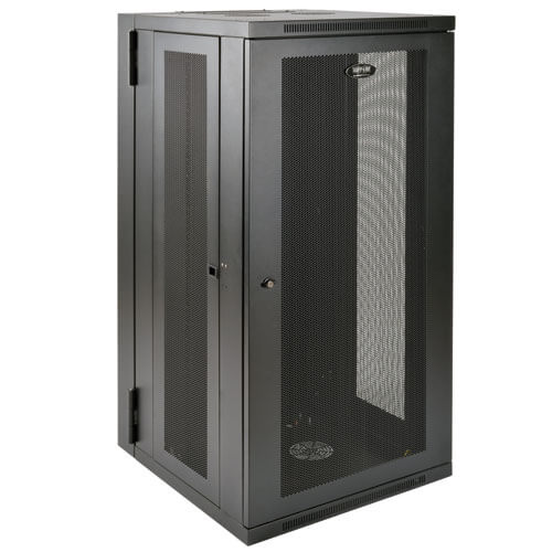 Tripp Lite 26U Wall Mount Rack Enclosure Server Cabinet Swinging Hinged Door Deep