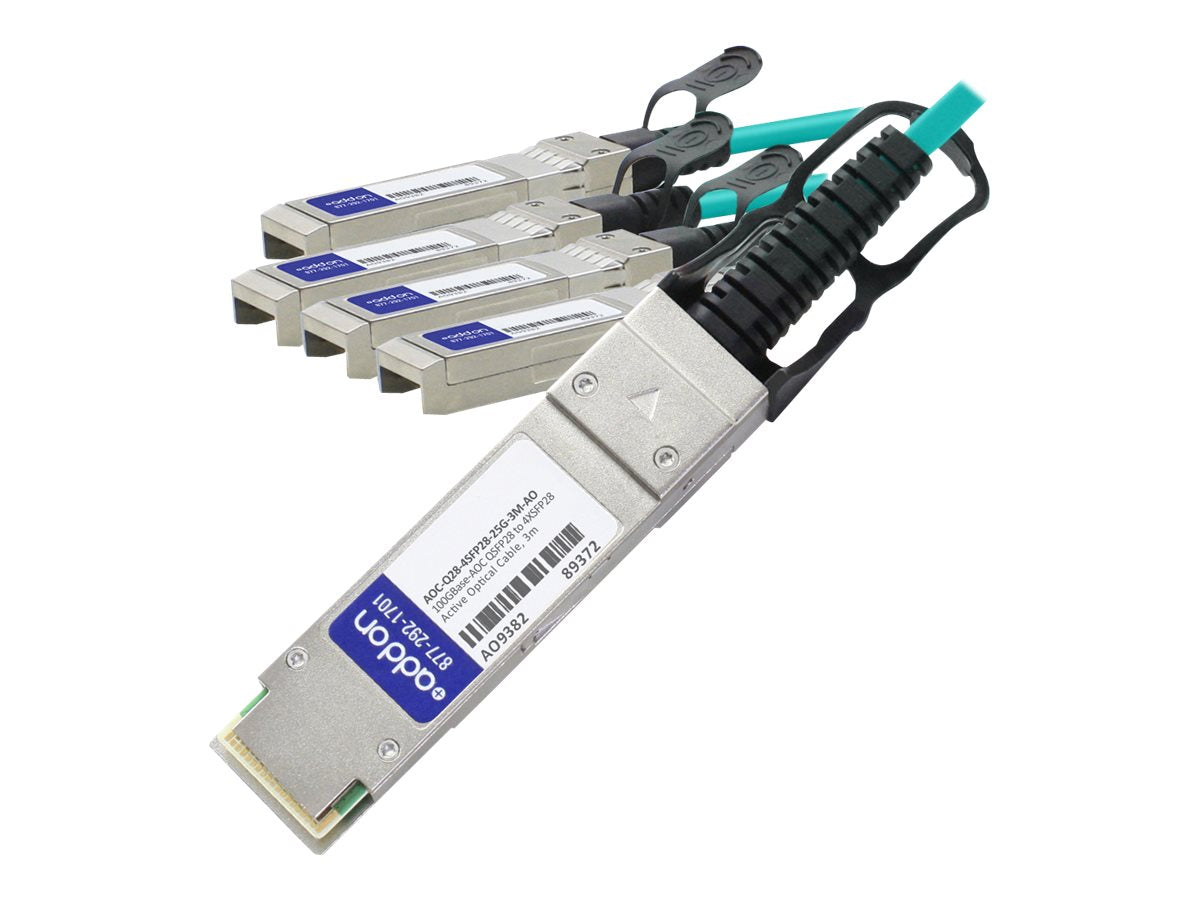 ADDON DELL COMPATIBLE TAA COMPLIANT 100GBASE-AOC QSFP28 TO 4XSFP28 ACTIVE OPTICA