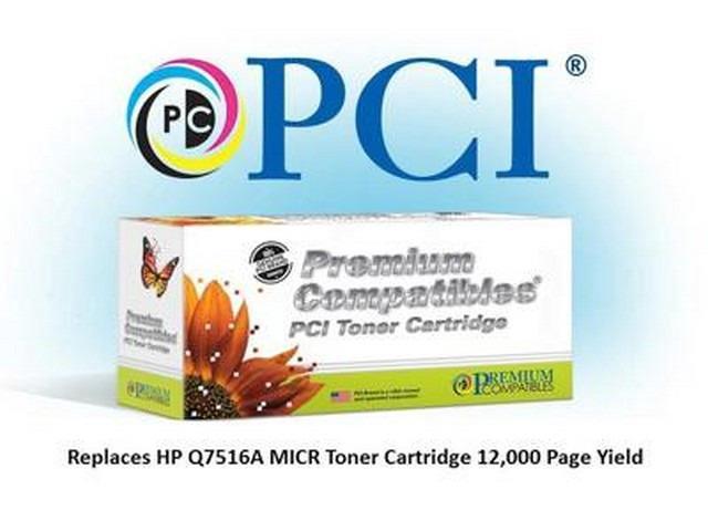 PCI MICR FOR HP Q7516AM (HP 16AM) SCAN CAPABLE MICR TONER CARTRIDGE FOR BANKING