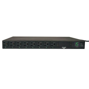 Tripp Lite PDU Metered ATS 120V 15A 5-15R 8 Outlet 2 5-15P Horizontal 1URM