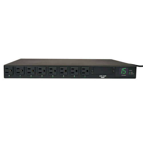 Tripp Lite PDU Metered ATS 120V 15A 5-15R 8 Outlet 2 5-15P Horizontal 1URM