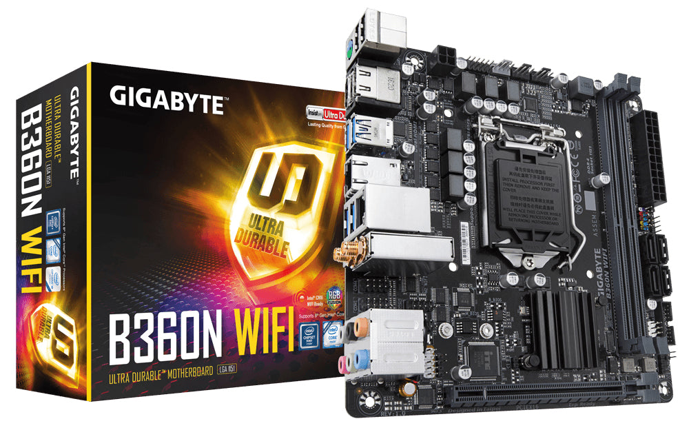 Gigabyte B360N WIFI motherboard LGA 1151 (Socket H4) Mini ITX Intel B360 Express
