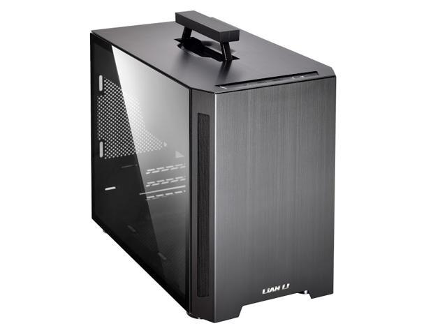 Lian-Li Case TU150WX Black Tempered Glass 2x2.5 or 1x2.5/1x3.5 mITX Retail