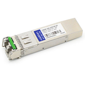 THIS CISCO COMPATIBLE XFP TRANSCEIVER PROVIDES 10GBASE-CWDM THROUGHPUT UP TO 80K
