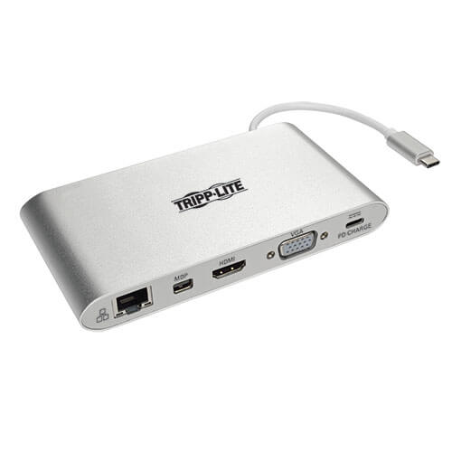 USB 3.1 GEN 1 USB-C DOCKING STATION W/ USB-A, HDMI, VGA, MDP, GIGABIT ETHERNET,